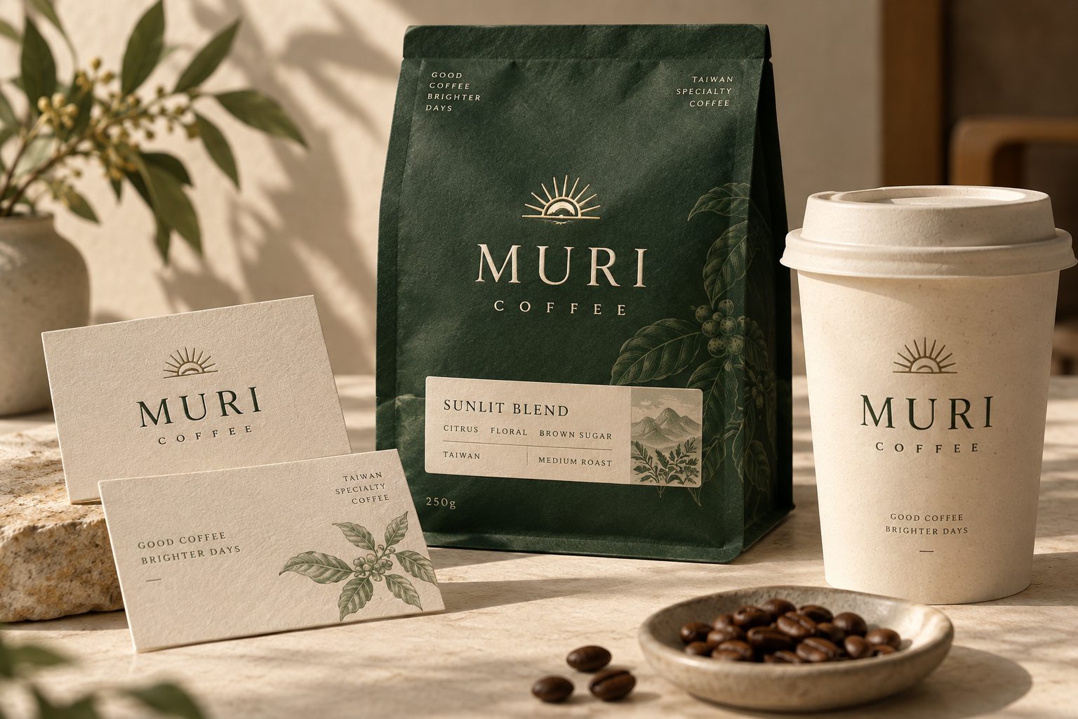 木日咖啡咖啡杯與包裝應用